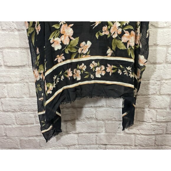 American Eagle Kimono Cardigan Top One Size Shawl Beach Coverup Ruana Floral - Picture 12 of 15